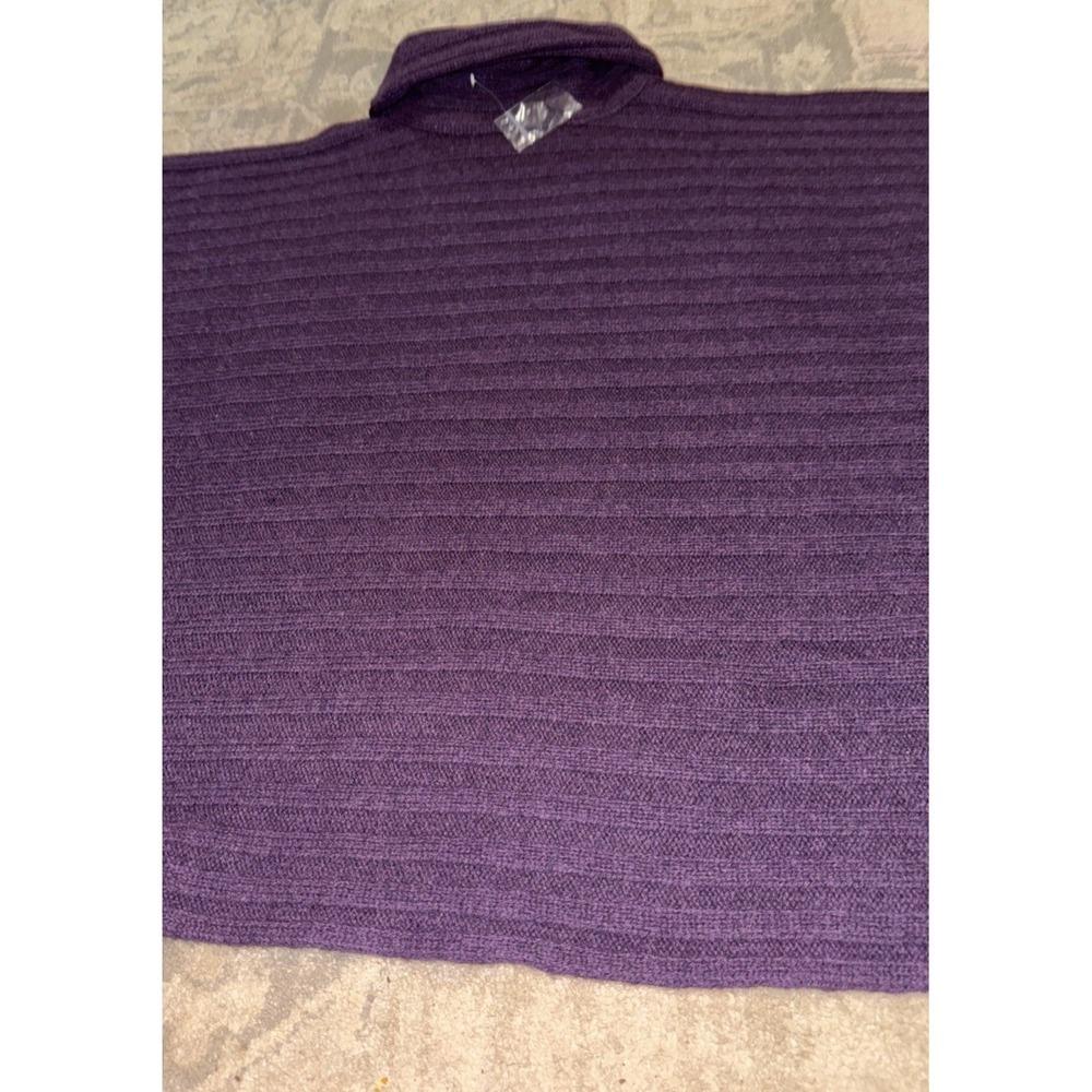 Alexandra Bartlett Poncho Sweater Women ONE SIZE Lambswool Peasant Cape Warm New
